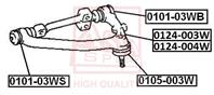 Сайлентблок маленький переднего верхнего рычага TOYOTA HIACE TRUCK LY101/LY151 1995-1996