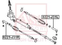 Наконечник рулевой левый NISSAN TEANA J31 2003-2008