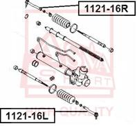 Наконечник рулевой правый CHEVROLET LACETTI J200 2002-