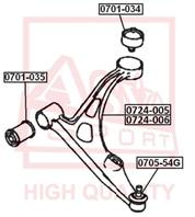 0701035 asva сайлентблок переднего рычага передний