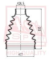 ПЫЛЬНИК ШРУСА НАРУЖНЫЙ 25x106x82 (КОМПЛЕКТ БЕЗ СМА