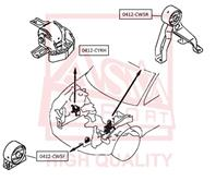 0412cw5f asva подушка двигателя передняя mt/cvt