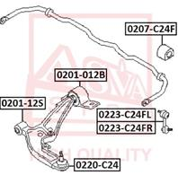 Втулка переднего стабилизатора d26 NISSAN NISSAN SERENA C24 1999-2004