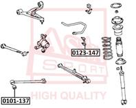 Сайлентблок заднего продольного рычага TOYOTA TOYOTA CROWN/CROWN MAJESTA UZS151 1995-1999