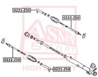 0221z50 asva наконечник рулевой