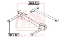 0203235 asva сайлентблок задней тяги