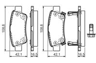 Колодки тормозные дисковые задние 0986494329 от компании BOSCH