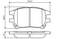 Колодки тормоз. передние bosch (bp1526) 0986495140