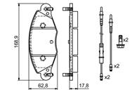 Колодки тормозные дисковые передние 0986424581 от компании BOSCH