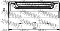 Сальник привода 38.7x55.3x10.2