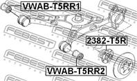 FEBEST VWAB-T5RR2 Сайлентблок рычага VW T5 03- зад.подв.