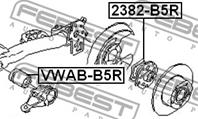 FEBEST VWAB-B5R Сайлентблок задней балки VAG A6 97-/PASSAT B5 01-