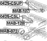 FEBEST MAB-120 Сайлентблок рычага MITSUBISHI LANCER 91-09/SPACE STAR 98-04 зад.подв.