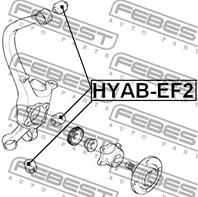 FEBEST HYAB-EF2 Сайлентблок цапфы HYUNDAI SONATA 99-01/KIA CEED 06- зад.подв.