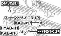 FEBEST KAB-017 Сайлентблок рычага KIA SORENTO 02-06 зад.подв.