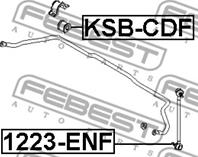 FEBEST KSB-CDF Втулка стабилизатора KIA CEED 06- 23.8мм