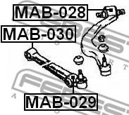 FEBEST MAB-030 Сайлентблок рычага MITSUBISHI GALANT /ECLIPSE 96- пер.подв.прям.