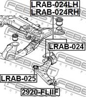 FEBEST LRAB-024 Сайлентблок рычага LAND ROVER FREELANDER II 06-пер.подв.зад.без кроншт.