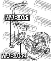 FEBEST MAB-051 Сайлентблок цапфы MITSUBISHI GALANT 92-03 зад.подв.