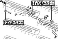 ВТУЛКА ПЕРЕДНЕГО СТАБИЛИЗАТОРА D26.8 (HYUNDAI SANTA FE (CM) 2006-) FEBEST