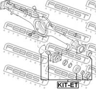 Комплект подшипников задн полуоси kit-et