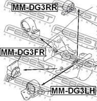 Опора двигателя MITSUBISHI CARISMA 95-03 лев.AT