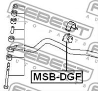 FEBEST MSB-DGF Втулка стабилизатора MITSUBISHI CARISMA 95-03/SPACE STAR 98-04 пер.подв.