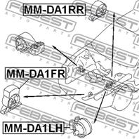 FEBEST MM-DA1FR Опора двигателя MITSUBISHI CARISMA 95-03 пер.MT