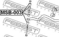 FEBEST MSB-003 Втулка стойка стабилизатора MITSUBISHI LANCER 95-09 пер.подв.