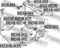 С/блок заднего продольного рычага MAZDA 3 (2002-2009)