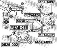 C/блок Зад. рычага пружины MZ-6 MZAB098