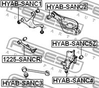 FEBEST HYAB-SANC3 Сайлентблок тяги HYUNDAI SANTA FE 06-/KIA SORENTO 09- зад.подв.