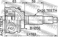 ШРУС TOYOTA LITE/TOWNACE/ESTIMA 92-99 нар.