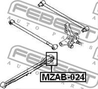 FEBEST MZAB-024 Сайлентблок тяги MAZDA 626 97-02 зад.подв.продол.