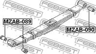 Втулка рессоры mazda titan truck t3000/3500 mzab-090