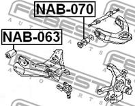 FEBEST NAB-070 Сайлентблок рычага NISSAN TERRANO 86-06 пер.подв.