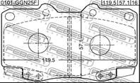 Колодки пер toy hilux ggn15/ggn25/ggn35/kun1/kun2/