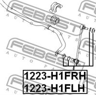 FEBEST 1223-H1FLH Тяга стабилизатора HYUNDAI H-1/GRAND STAREX 07- пер.лев.