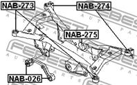 FEBEST NAB-026 Сайлентблок дифференциала NISSAN PRIMERA 01-07/X-TRAIL T30 00-06 зад.