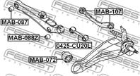 FEBEST MAB-088Z Сайлентблок тяги MITSUBISHI LANCER 00-09 зад.подв.попереч.