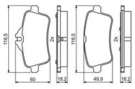 Тормозные колодки kpl. зад mercedes gle (c292)  gle (w166)  m (w166) 2