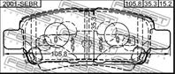 Колодки задние chrysler sebring ii 2006-2010 2001-sebr