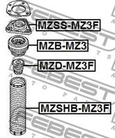 FEBEST MZD-MZ3F Отбойник амортизатора FORD FOCUS II/C-MAX/MAZDA 3/5 пер.