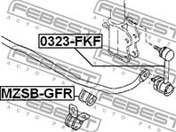 FEBEST MZSB-GFR Втулка стабилизатора MAZDA 323 98-04/626 97-02/PREMACY 99-05 зад.подв.