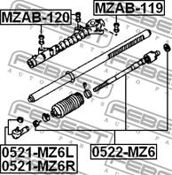 Mzab-120 втулка рулев.рейки mazda 6 gg 02-07