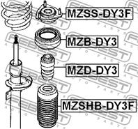 Подшипник опоры переднего амортизатора (mazda 2 de 2007-) febest