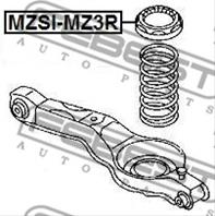 FEBEST MZSI-MZ3R Проставка пружины FORD FOCUS II 04-08/C-MAX CAP 03-07 зад.подв.верхн.