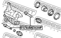 FEBEST 0174-MCV20F Втулка направляющая суппорта LEXUS RX300 98-03 пер.