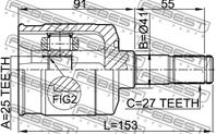 FEBEST 1211-EFMT ШРУС HYUNDAI SONATA 99-05 внутр.