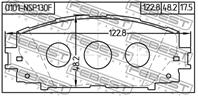 Колодки пер toy yaris ksp90/nlp90/nsp90/scp90/ncp90/zsp90 05-11